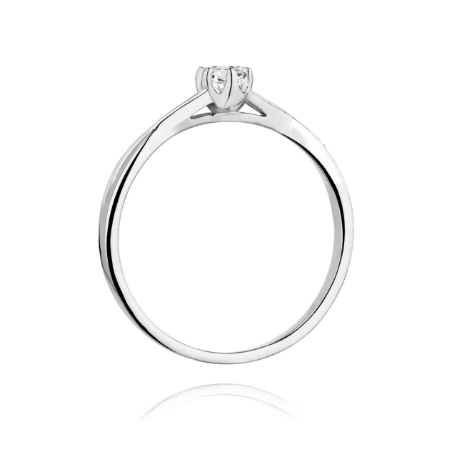 Gold Diamant Ring Weißgold EW-340 0.12ct