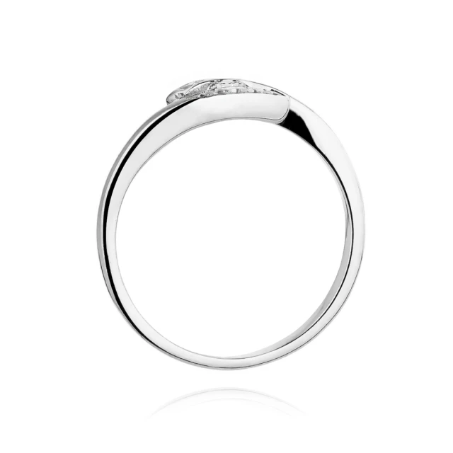 Złoty pierścionek z diamentem Białe złoto EW-372 0,19ct