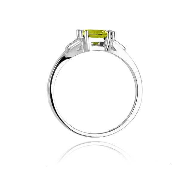 Gold Diamantring Weißgold EW-40 Olivin