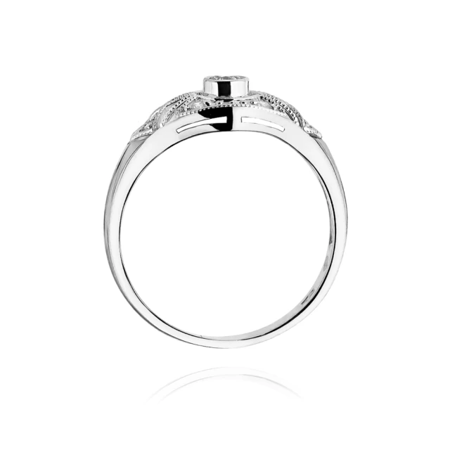 Gold Diamant Ring Weiß Gold EW-413 0.19ct