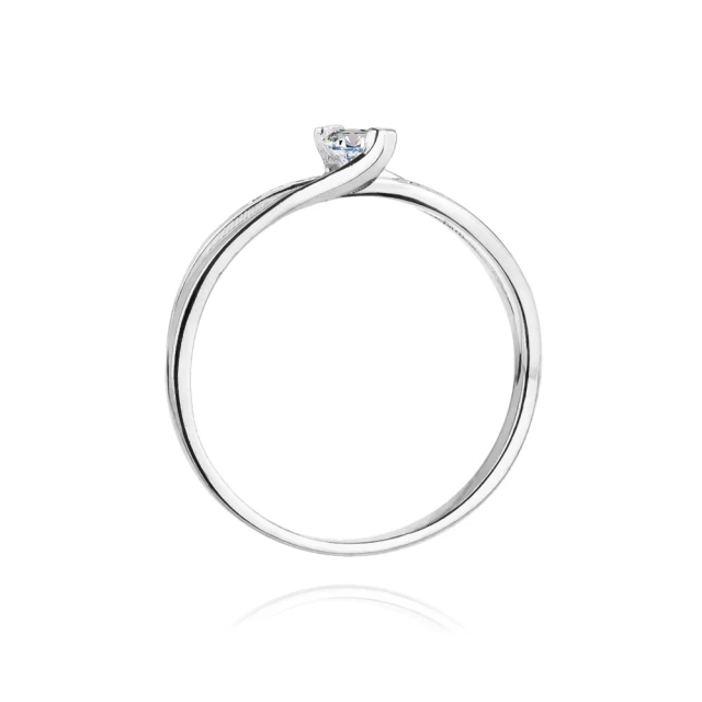 Gold Diamant Ring WeißGold EW-415 0.13ct