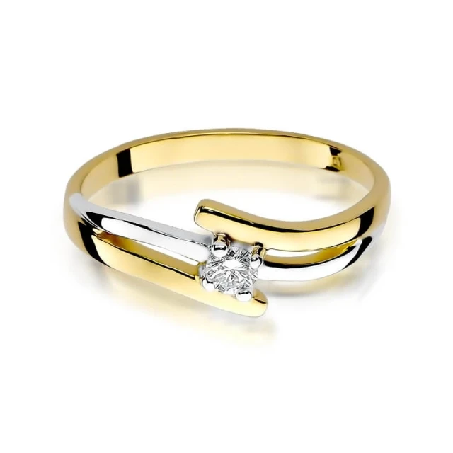 Gold Ring 585 mit Diamant Diamant Diamant 0.10ct