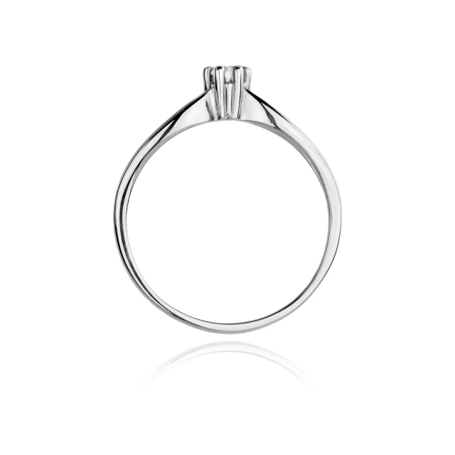 Gold Diamant Ring Weiß Gold EW-49 0.10ct