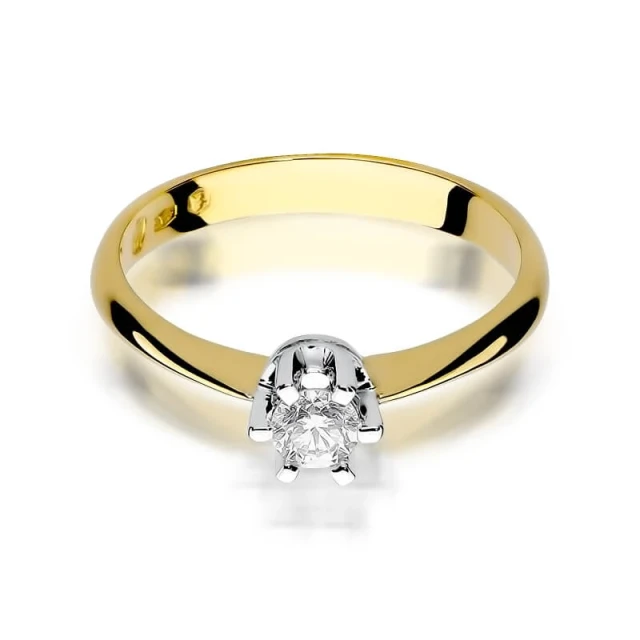 Gold Ring 585 mit Diamant Diamant Diamant 0.23ct