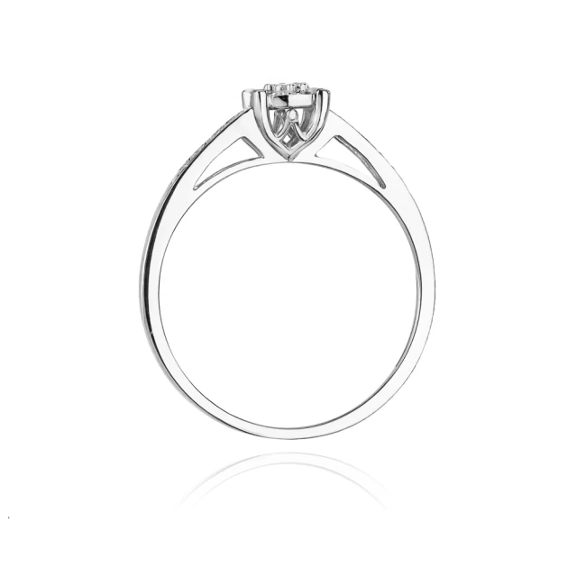 Gold Diamant Ring Weißgold EW-55 0.12ct