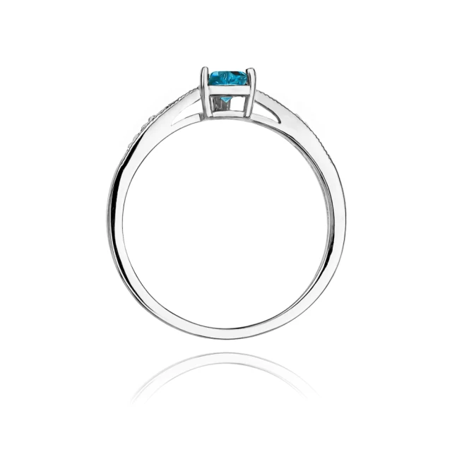 Gold Diamantring Weißgold EW-65 Topas