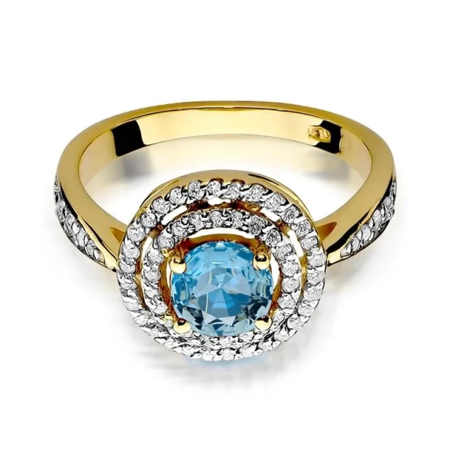 Goldring 585 mit Diamanttopaz 0,80ct