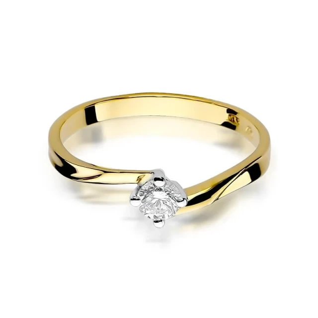 Gold Ring 585 mit Diamant Diamant Diamant 0.20ct