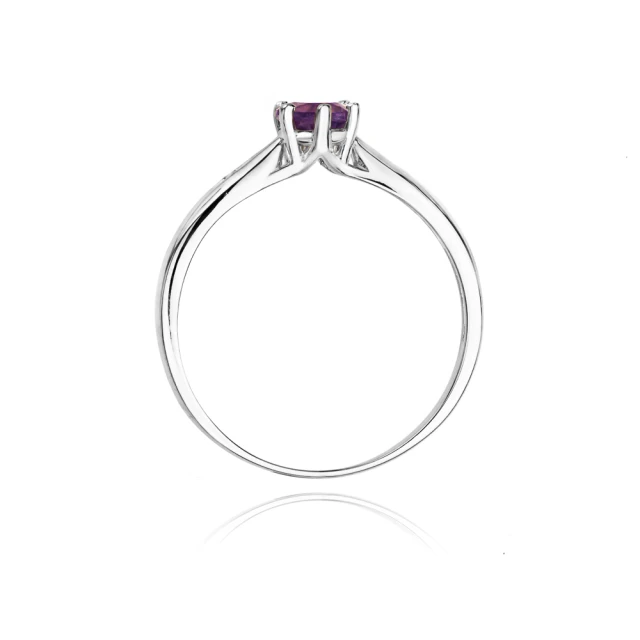 Gold Diamant Ring WeißGold EW-74 Amethyst