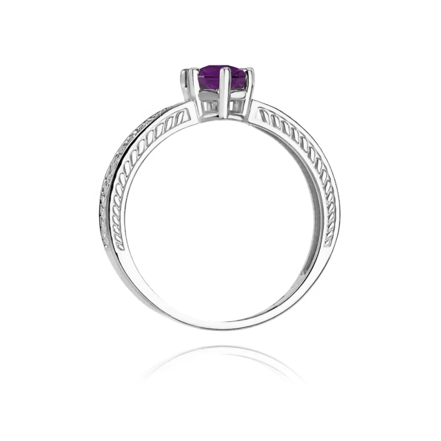 Gold Diamant Ring Weißgold EW-75 Amethyst