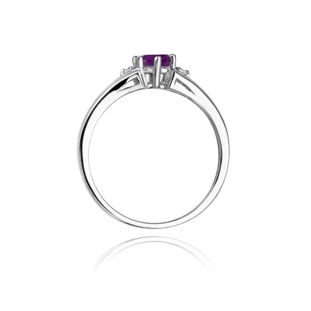 Gold Diamant Ring WeißGold EW-76 Amethyst