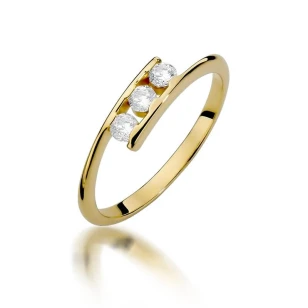 Złoty pierścionek z diamentem EY-378 0,21ct