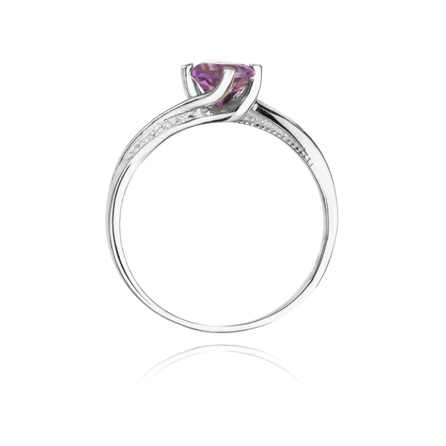 Gold Diamant Ring WeißGold EW-84 Amethyst