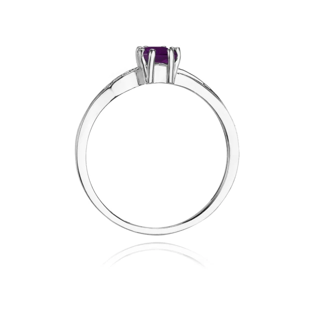 Gold Diamant Ring WeißGold EW-94 Amethyst