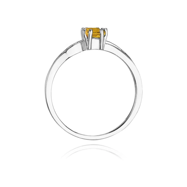 Gold Diamant Ring WeißGold EW-94 Zitrone