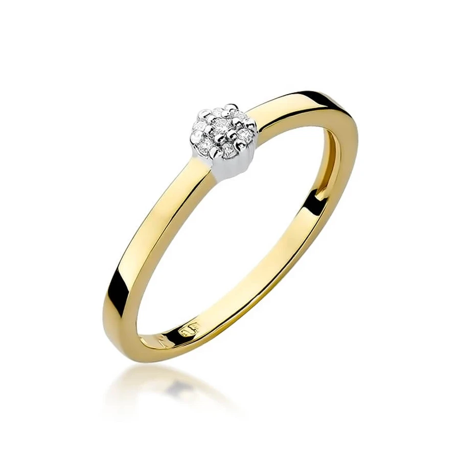 Złoty pierścionek z diamentem EY-100 0,04ct