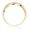 Gold verschachtelter Ring Zirkonia-Geflecht P1.23 | ergold