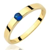 Goldener Ring blauer Stein 585