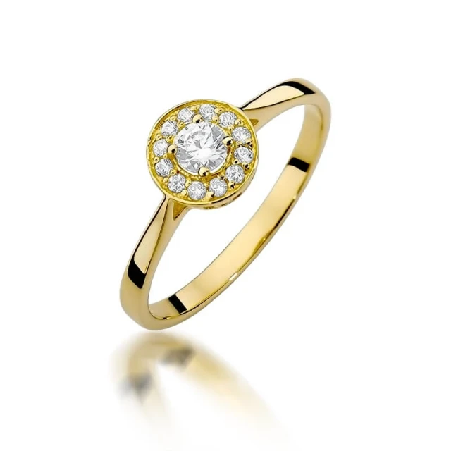 Gold Ring 585 mit Diamant Diamant Diamant 0.15ct