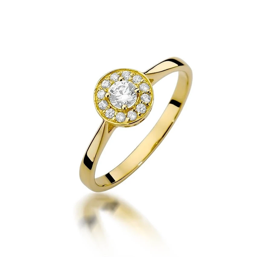 Złoty pierścionek z diamentem EY-390 0,25ct