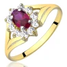 Modische Markise Gold Zirkonia Ring P2.982cr | ergold