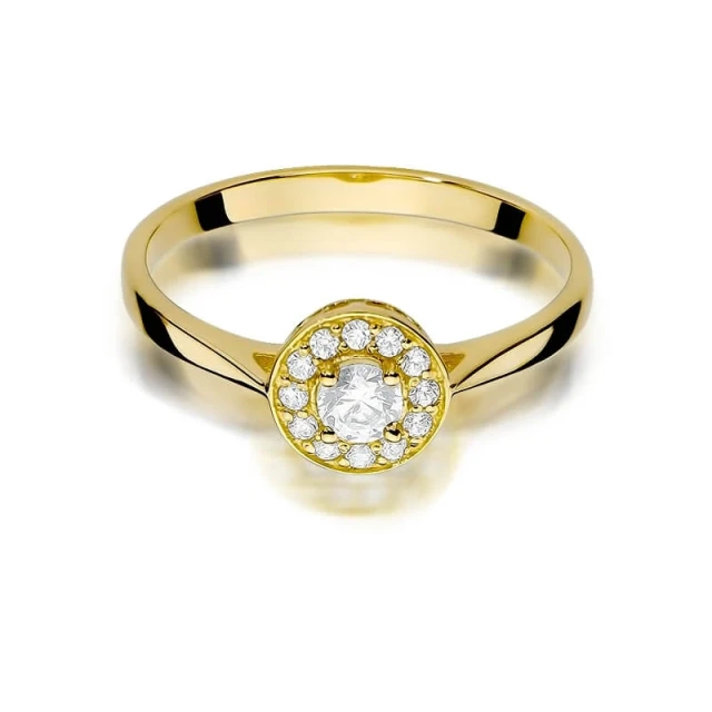 Gold Ring 585 mit Diamant Diamant Diamant 0.15ct