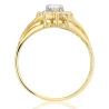 Modischer Goldring mit Strass markisenMuster 585 P2.982P | ergold