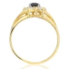 Modischer Goldring mit Strass markisenMuster 585 P2.982P | ergold