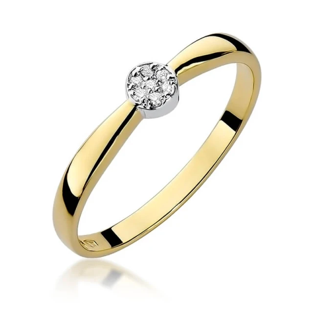 Gold Ring 585 mit Diamant Diamant Diamant 0.04ct