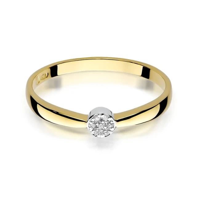 Gold Ring 585 mit Diamant Diamant Diamant 0.04ct