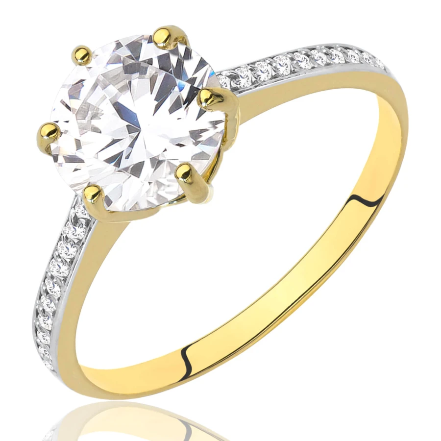 Goldener Verlobungsring Zircon P3.1573 | ergold