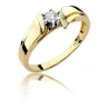 Złoty Pierścionek 585 z diamentem brylant 0,12ct