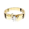 Złoty Pierścionek 585 z diamentem brylant 0,12ct