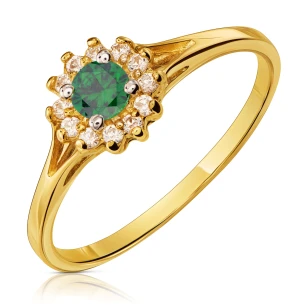 Elegant Gold Ring Flower Muster 585 P2.1455P | ergold