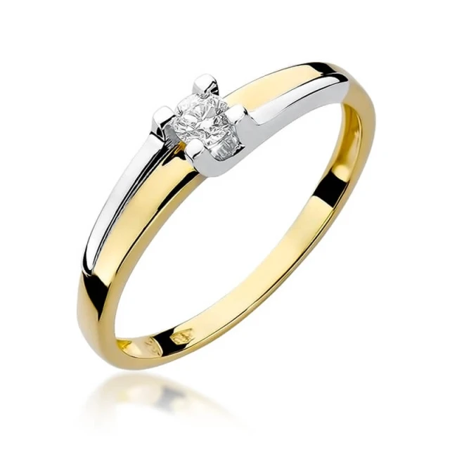 Gold Ring 585 mit Diamant Diamant Diamant 0.12ct