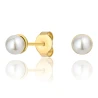 Kolczyki z perłą złote próba 333 perła naturalna