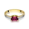 Złoty Pierścionek 585 z diamentem rubin 0,80ct