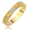 Goldring mit Zirkonia SQUARE
