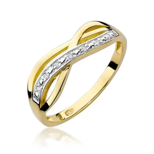 Złoty pierścionek z diamentem EY-90 0,06ct
