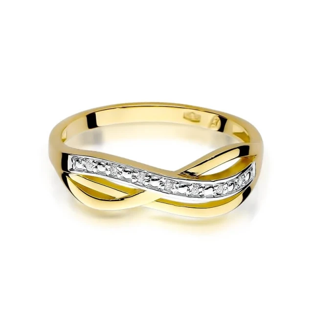 Gold Ring 585 mit Diamant Diamant Diamant 0.06ct