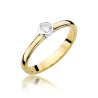 Złoty Pierścionek 585 z diamentem brylant 0,15ct