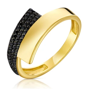 Gold Ring Asymmetrisch Schönes Muster P3.1533 | ergold