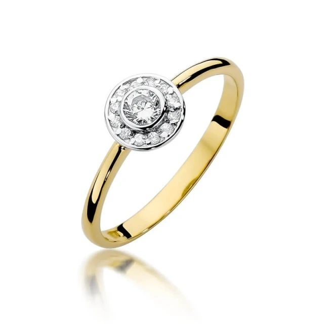 Gold Ring 585 mit Diamant Diamant Diamant 0.15ct