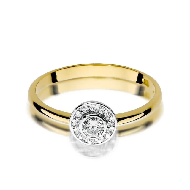 Gold Ring 585 mit Diamant Diamant Diamant 0.15ct