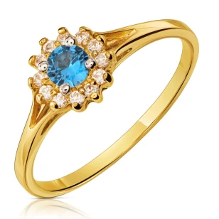 Elegant Gold Ring Flower Muster 585 P2.1455P | ergold