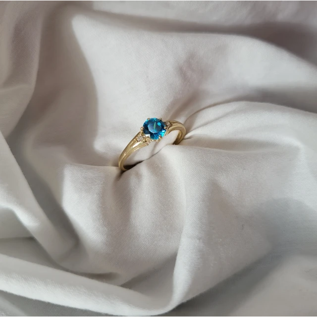 copy of Gold Ring Zirkonie nur ein Smaragd