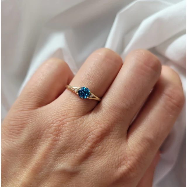 copy of Gold Ring Zirkonie nur ein Smaragd