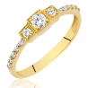 Gold Ring Zirconie Nur ein Smaragd | ergold