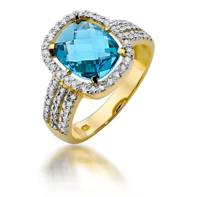 Goldring 585 mit Diamanttopaz 3,00ct