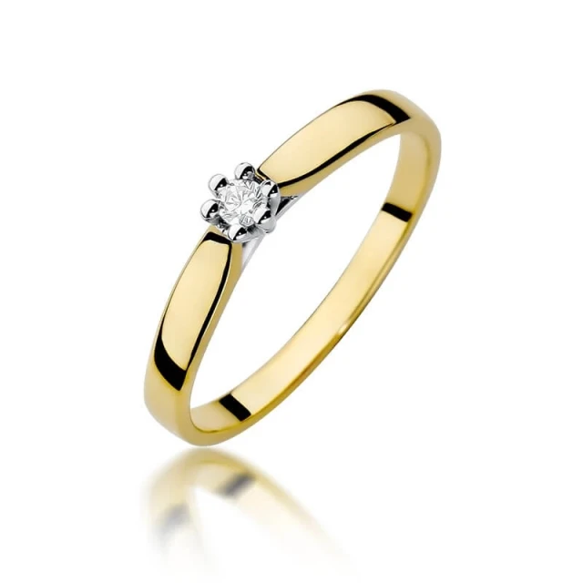 Gold Ring 585 mit Diamant Diamant 0.04ct